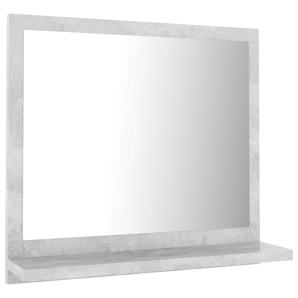 Badezimmerspiegel 40x10,5x37 cm verarbeitetes Holz Beton grau