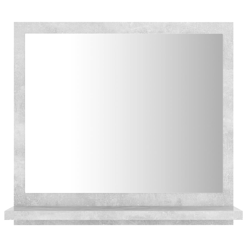 Badezimmerspiegel 40x10,5x37 cm verarbeitetes Holz Beton grau