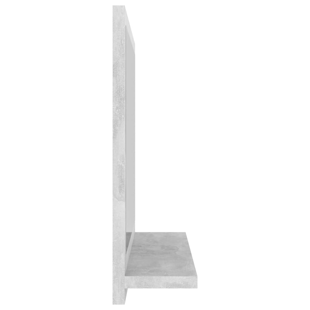 Badezimmerspiegel 40x10,5x37 cm verarbeitetes Holz Beton grau