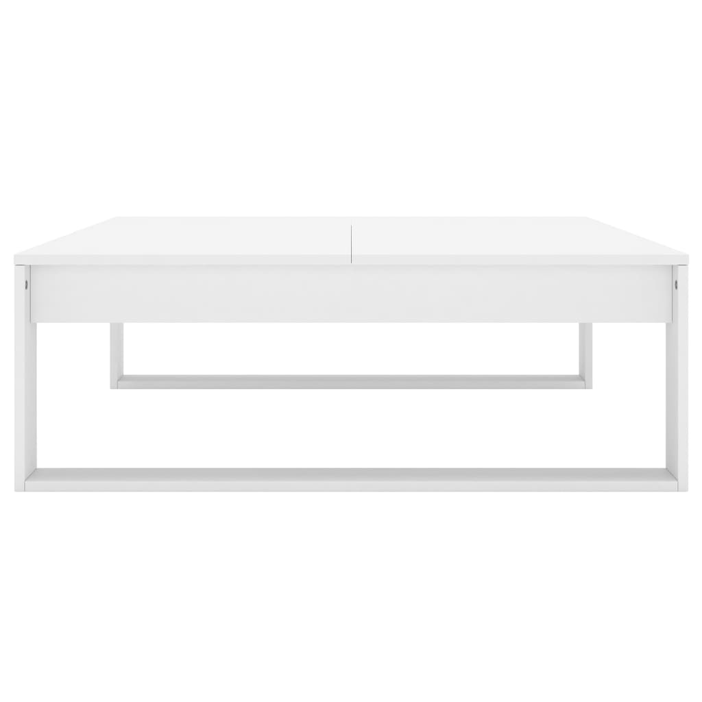 Couchtisch 100x100x35 cm verarbeitetes Holz weiß