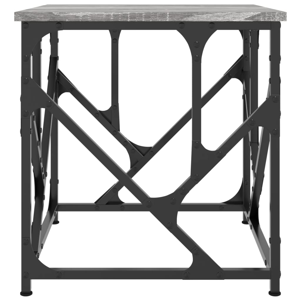 Salontafel 45x45x47,5 cm bewerkt hout grijs sonoma
