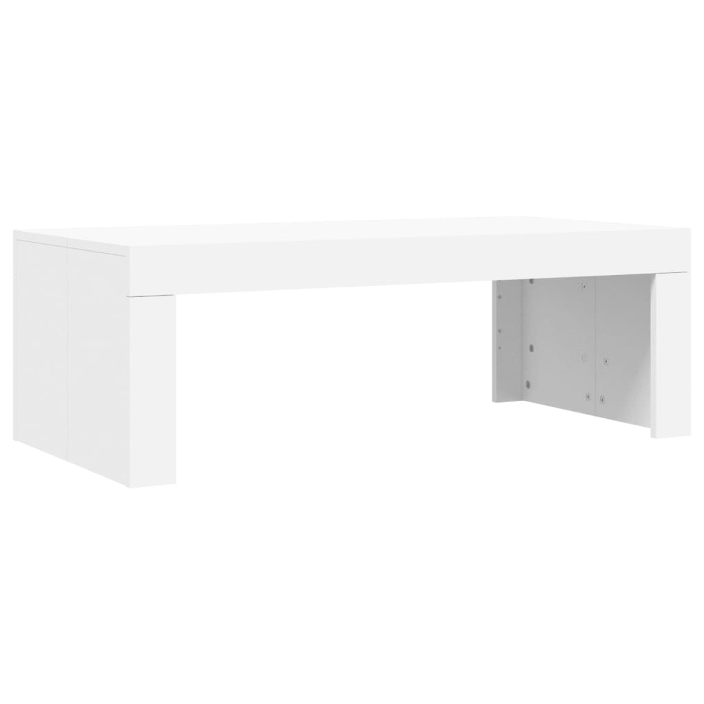 Couchtisch 102x50x36 cm verarbeitetes Holz weiß