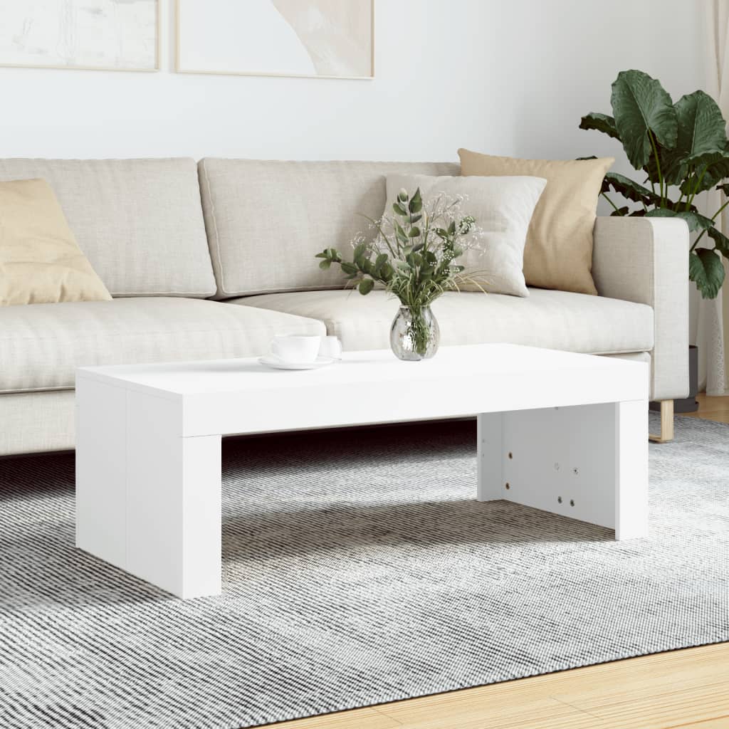 Couchtisch 102x50x36 cm verarbeitetes Holz weiß