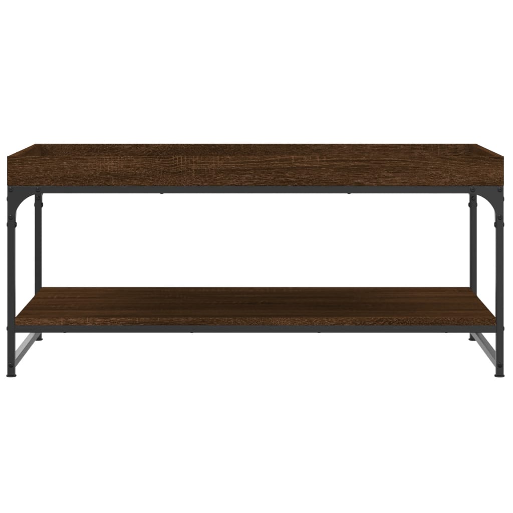 Salontafel 100x49x45 cm bewerkt hout bruin eikenkleur
