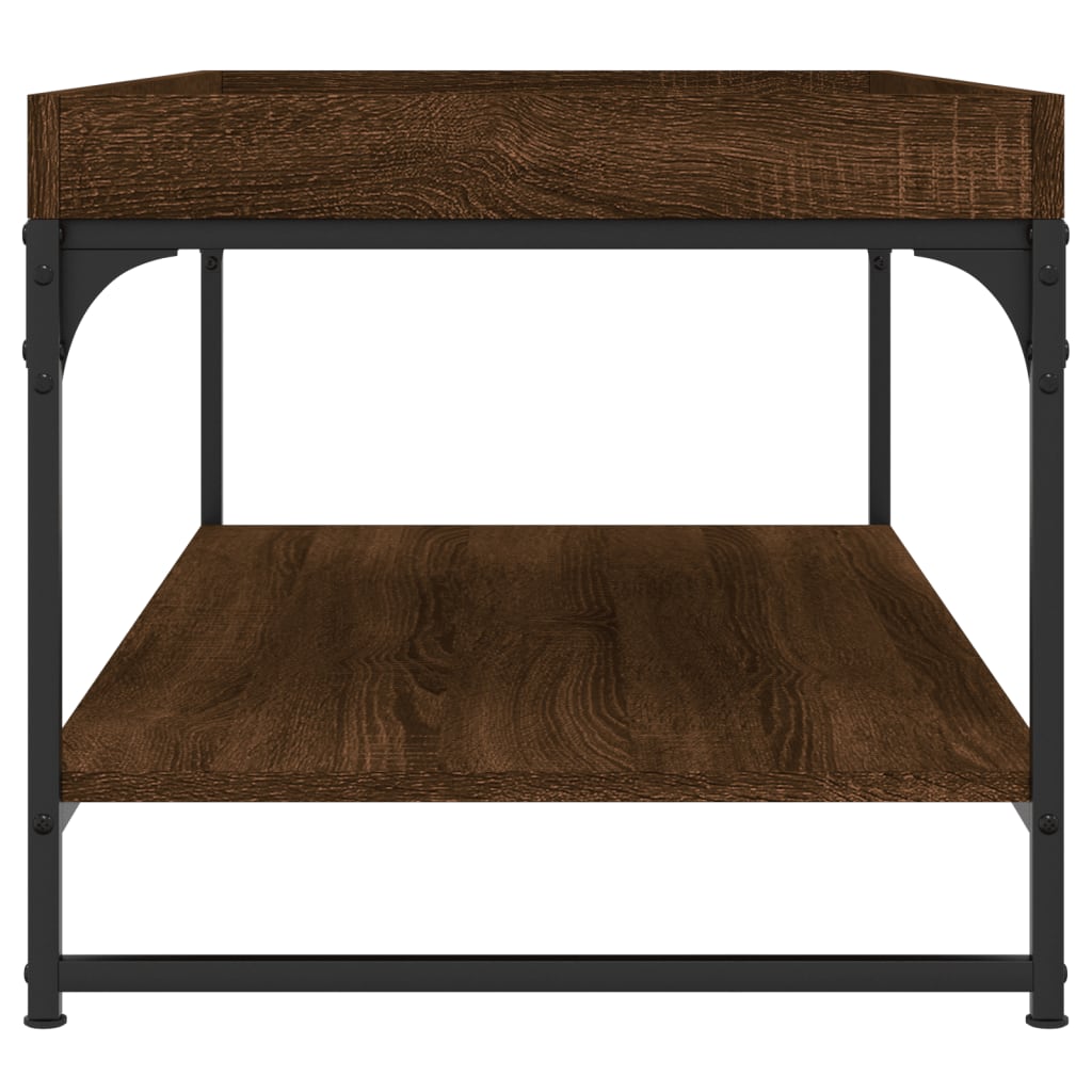 Salontafel 100x49x45 cm bewerkt hout bruin eikenkleur