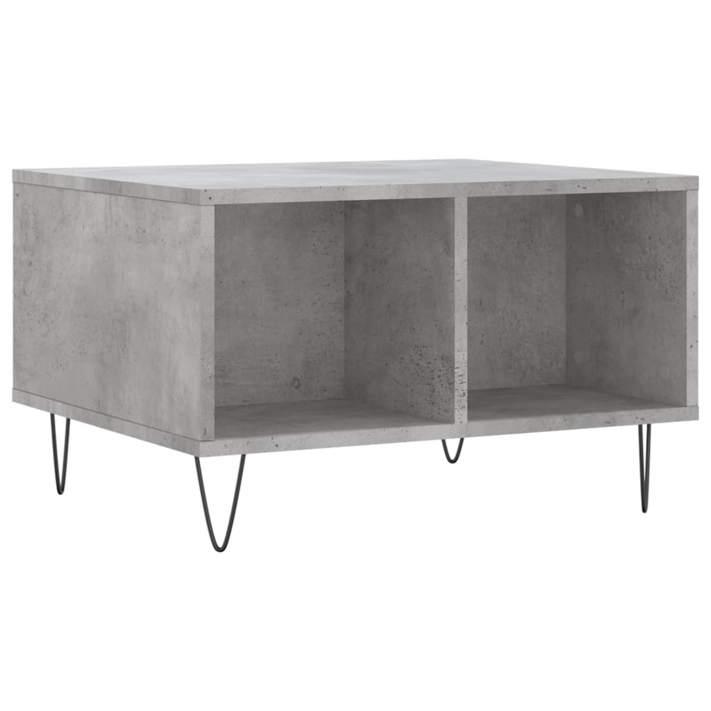 Couchtisch 60x50x36,5 cm verarbeitetes Holz Betongrau