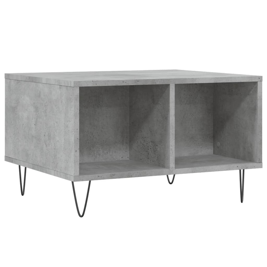 Couchtisch 60x50x36,5 cm verarbeitetes Holz Betongrau