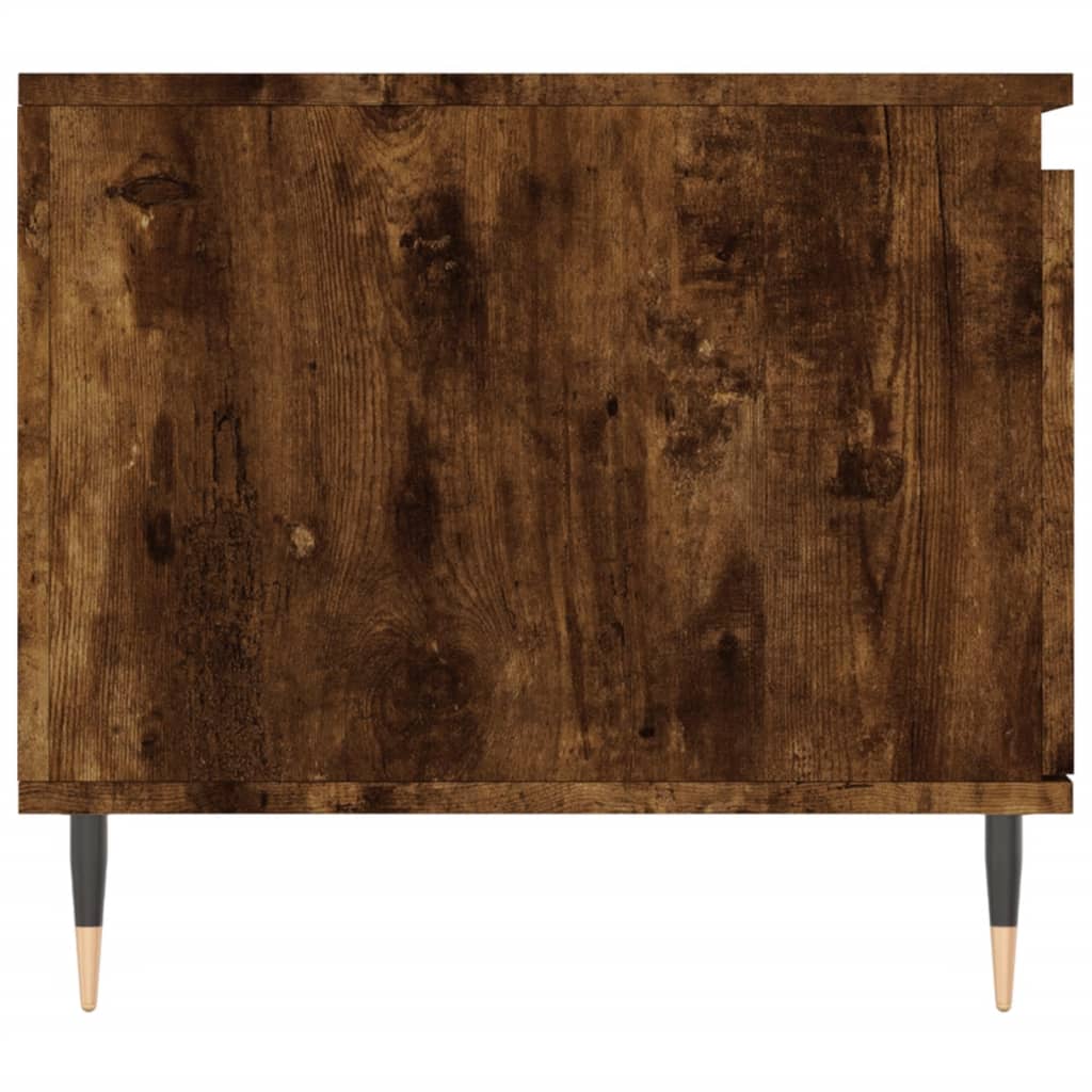 Salontafel 100x50x45 cm bewerkt hout gerookt eikenkleurig