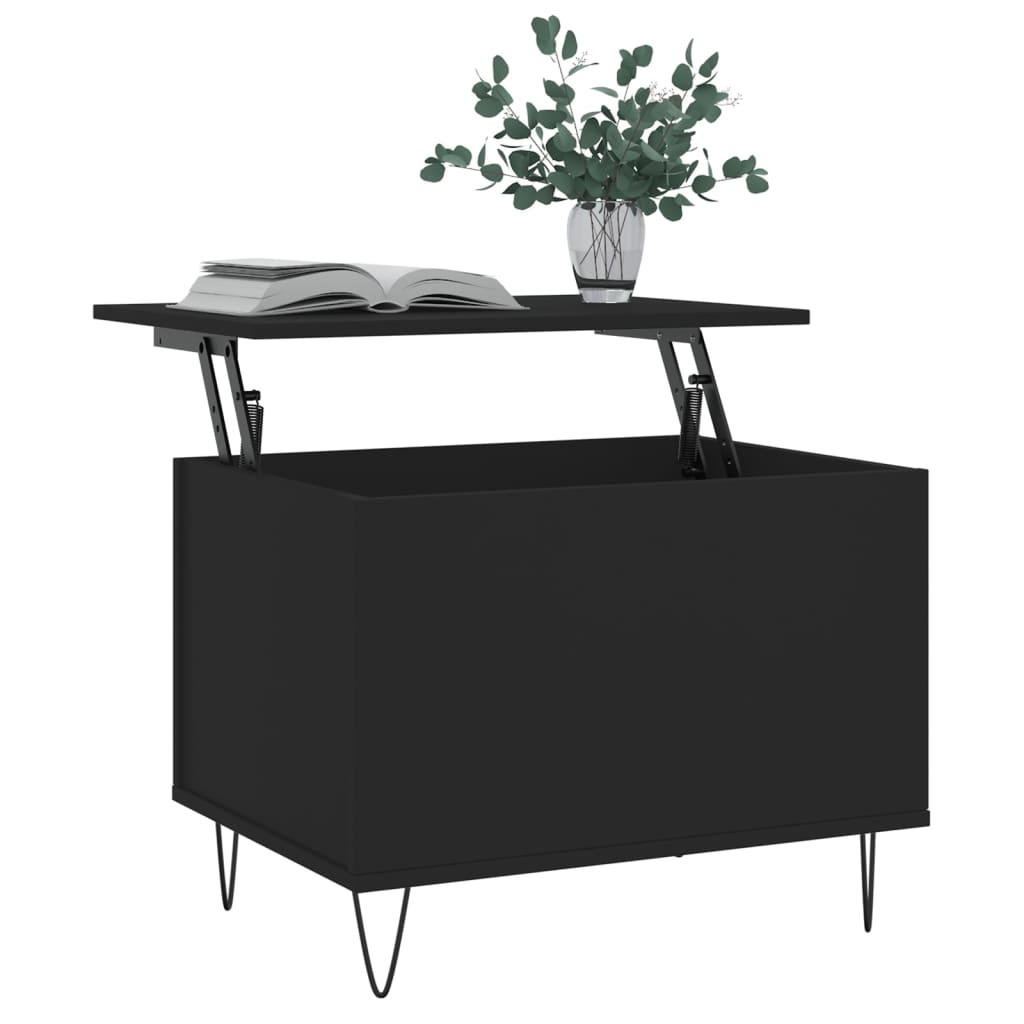 Couchtisch 60x44,5x45 cm verarbeitetes Holz schwarz