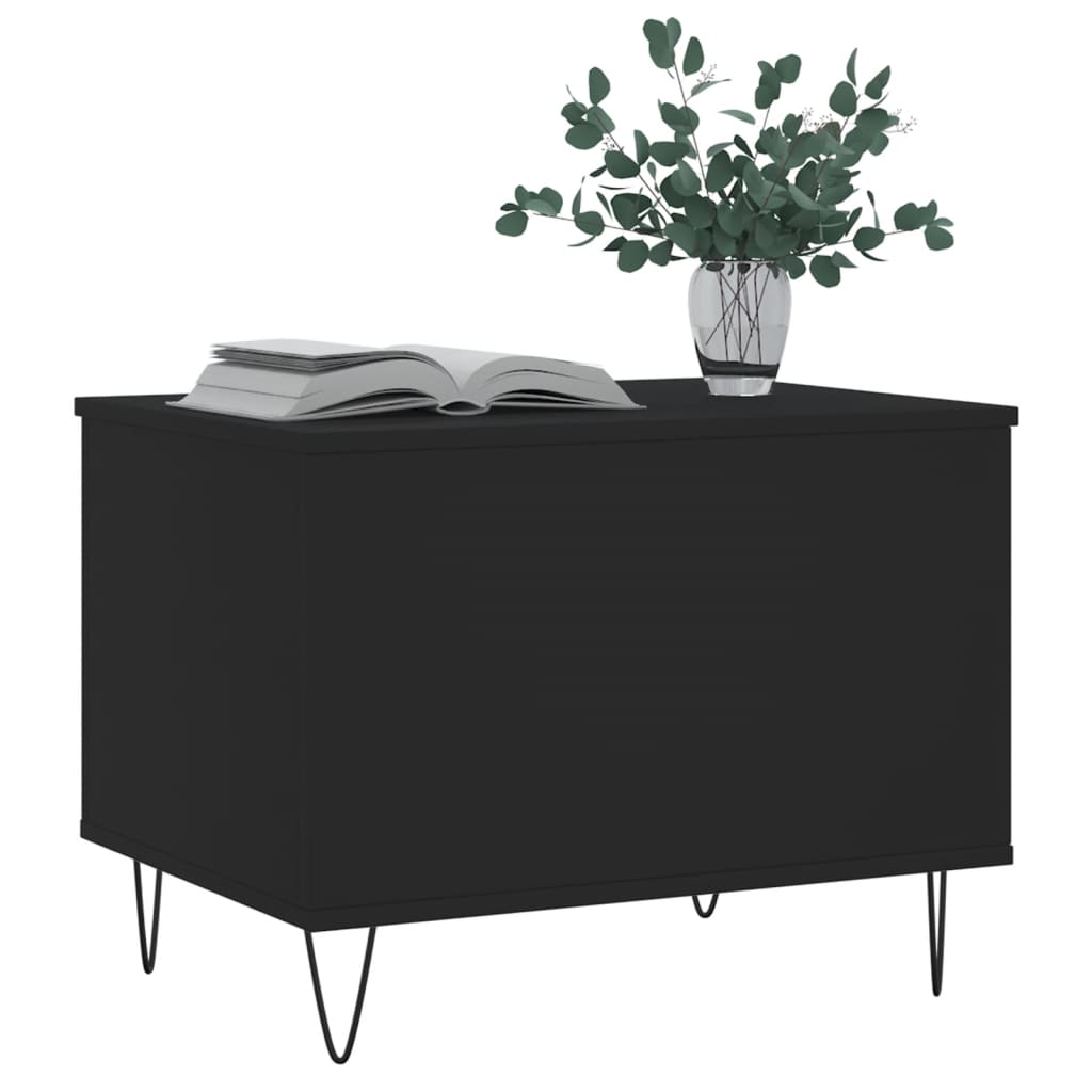 Couchtisch 60x44,5x45 cm verarbeitetes Holz schwarz