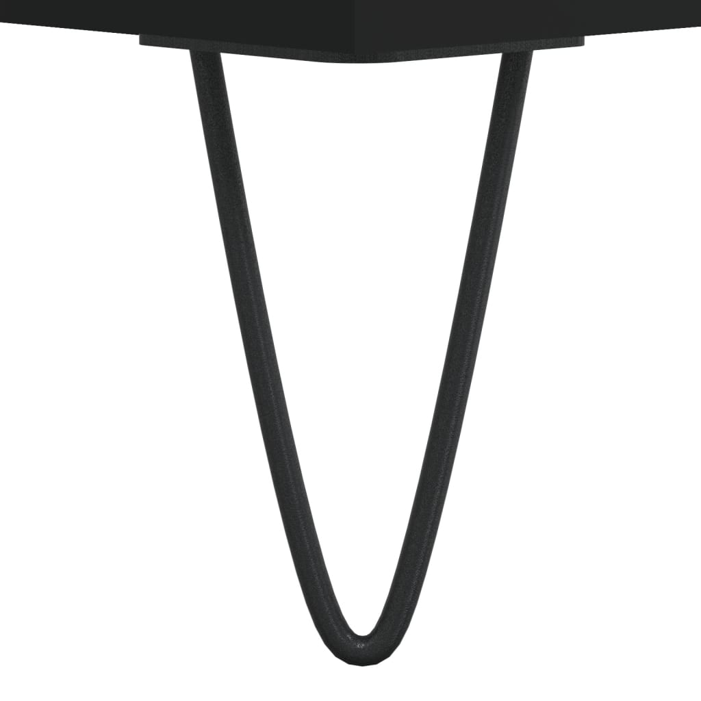 Couchtisch 60x44,5x45 cm verarbeitetes Holz schwarz