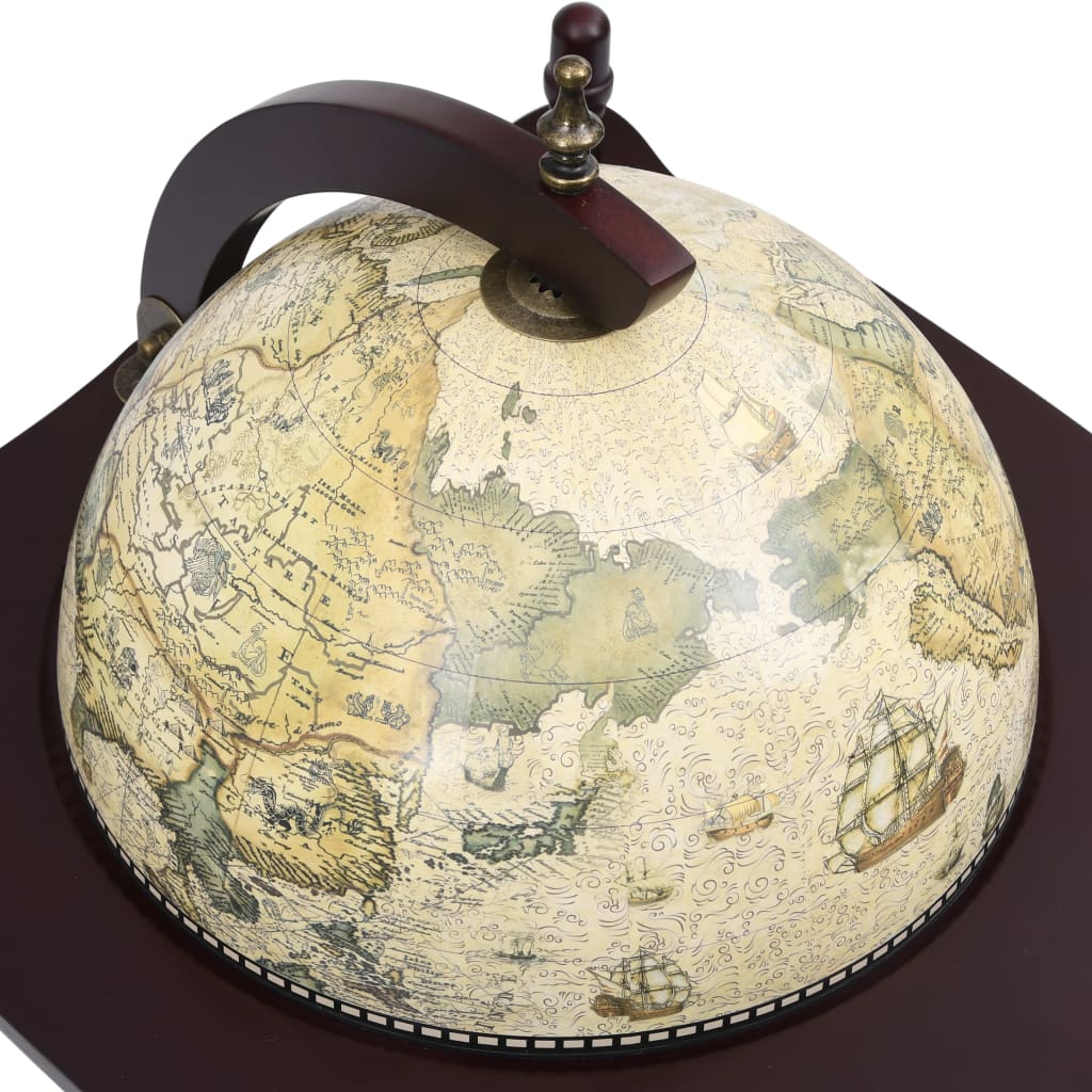 Globebar freistehend Eukalyptusholz grün