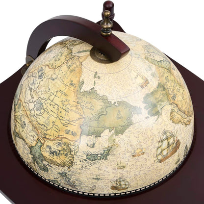 Globebar freistehend Eukalyptusholz grün