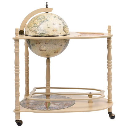 Globebar freistehend Eukalyptusholz grün