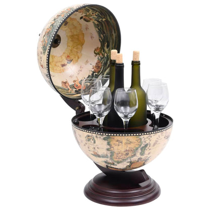 Globebar tafelmodel eucalyptushout wit
