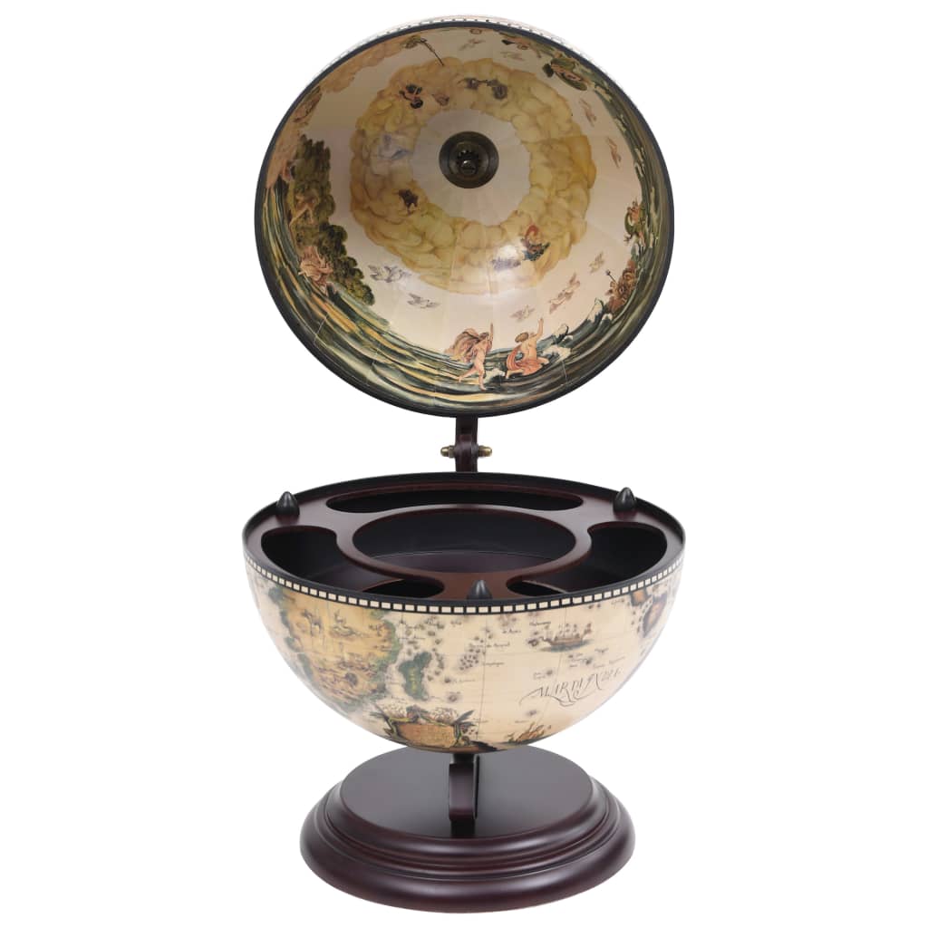 Globebar tafelmodel eucalyptushout wit