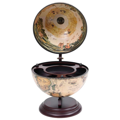 Globebar tafelmodel eucalyptushout wit