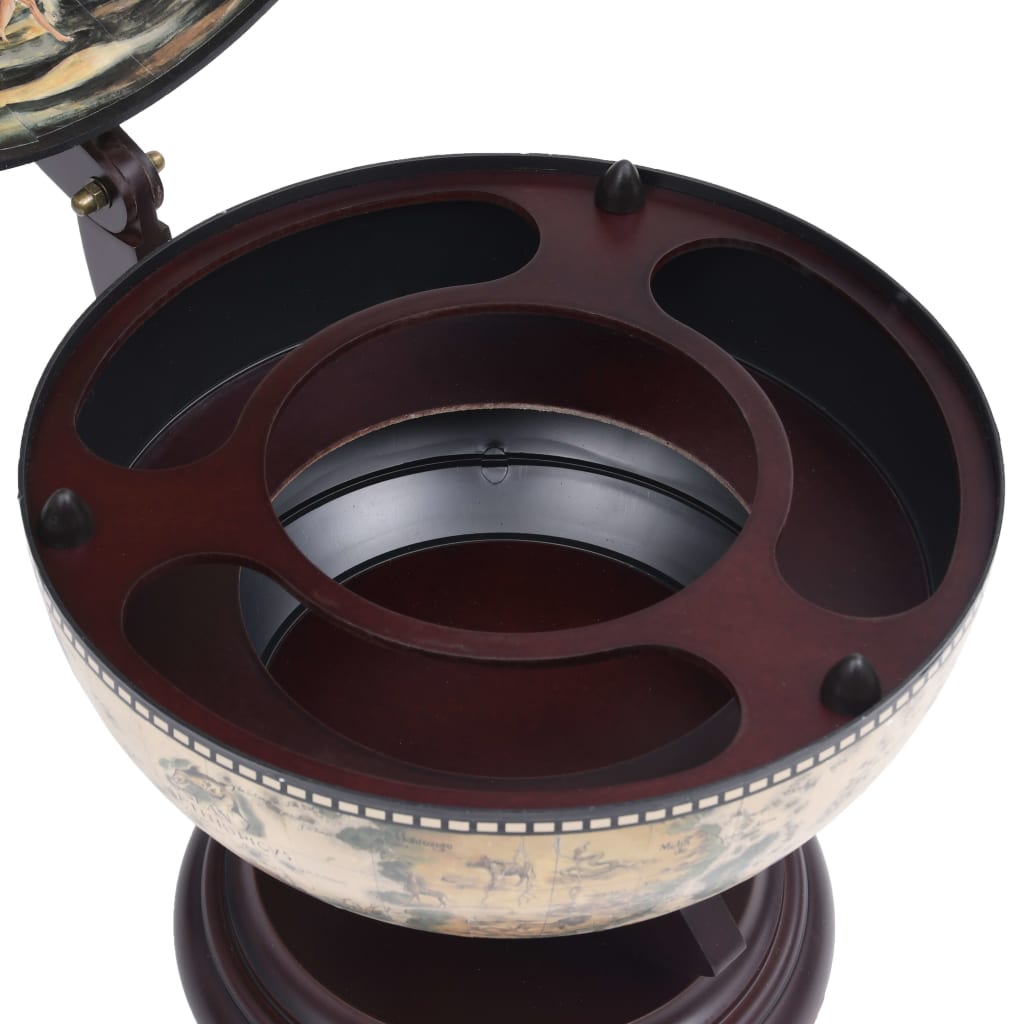 Globebar tafelmodel eucalyptushout wit