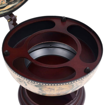 Globebar tafelmodel eucalyptushout wit