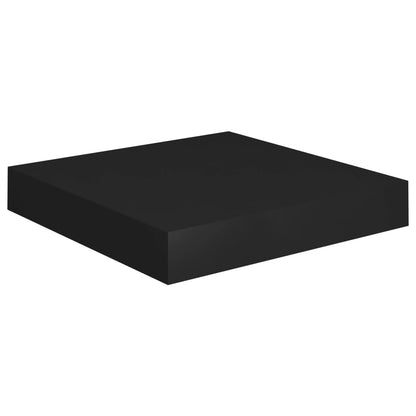 Wandregale schwebend 4 Stk. 23x23,5x3,8 cm MDF schwarz