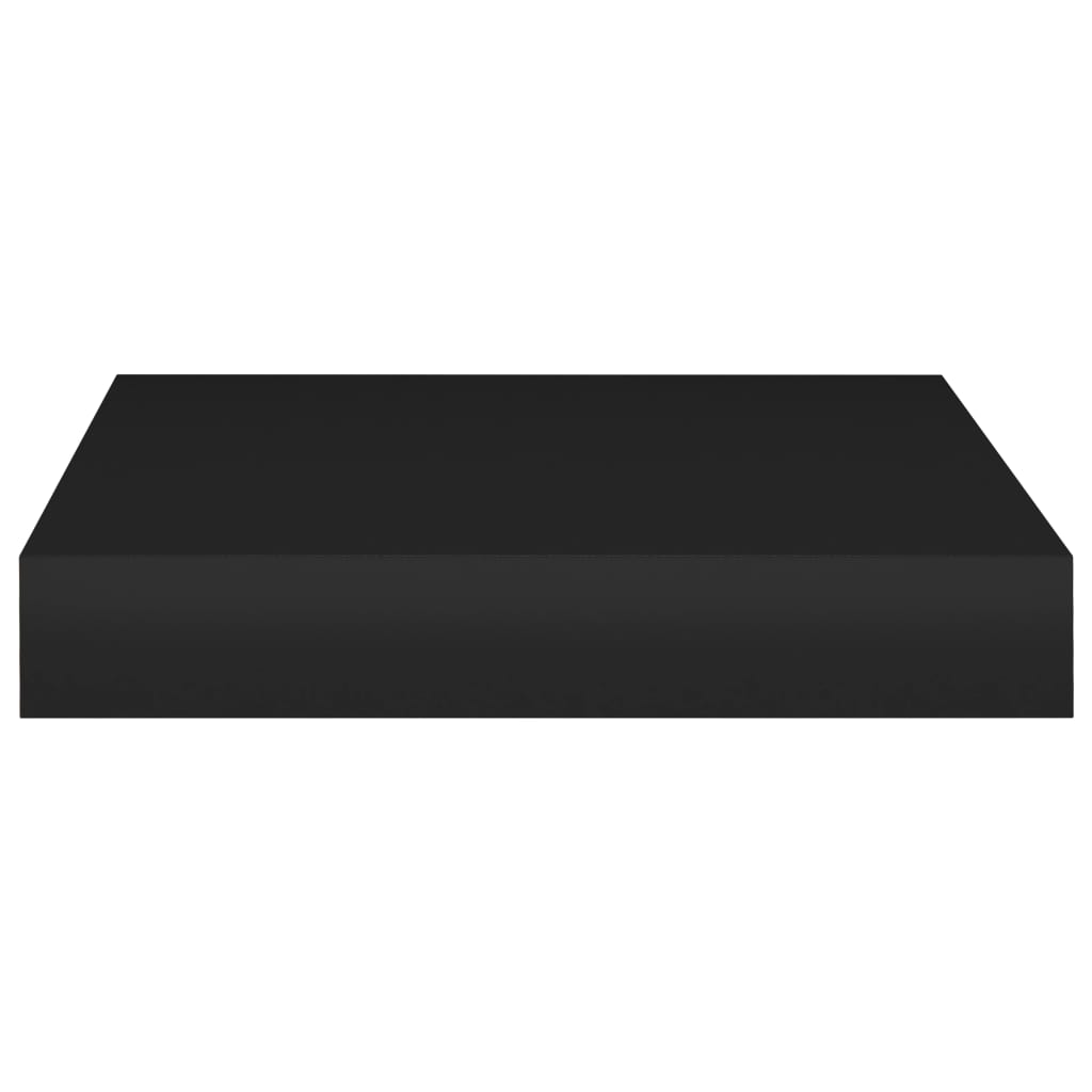 Wandregale schwebend 4 Stk. 23x23,5x3,8 cm MDF schwarz