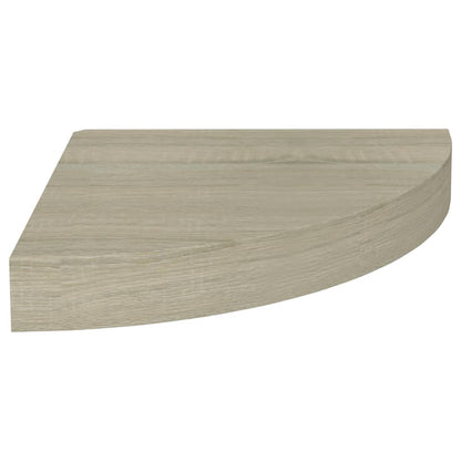 Eckregale schwebend 2 Stück 25x25x3,8 cm MDF Eichenfarbe