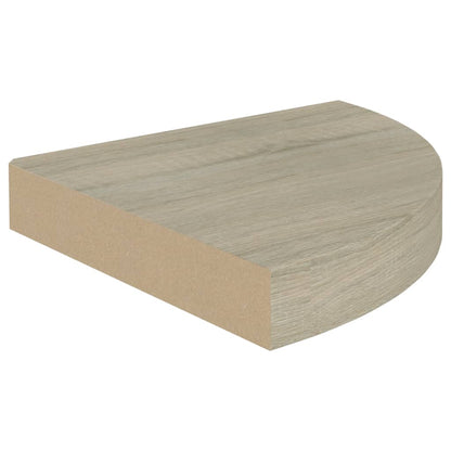Eckregale schwebend 2 Stück 25x25x3,8 cm MDF Eichenfarbe