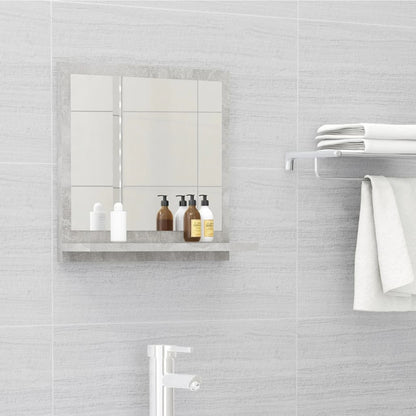 Badezimmerspiegel 40x10,5x37 cm verarbeitetes Holz Beton grau