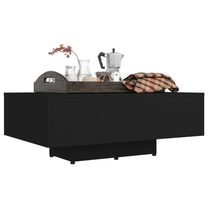 Couchtisch 85x55x31 cm verarbeitetes Holz schwarz