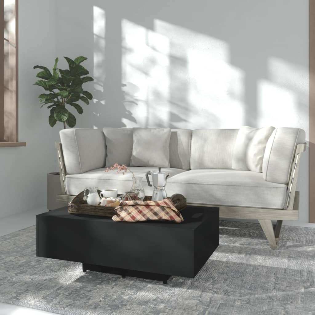 Couchtisch 85x55x31 cm verarbeitetes Holz schwarz