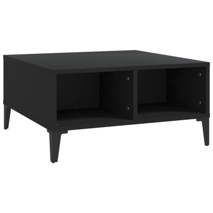 Couchtisch 60x60x30 cm verarbeitetes Holz schwarz