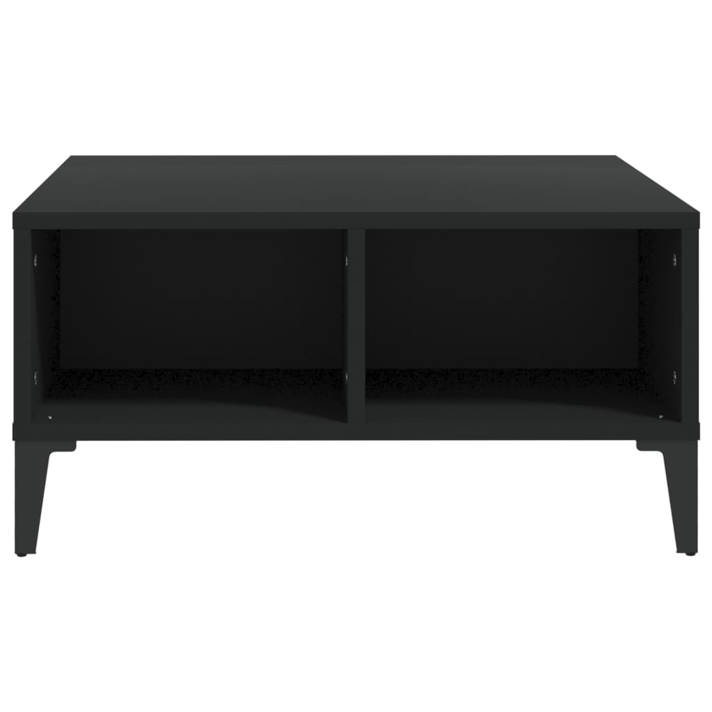 Couchtisch 60x60x30 cm verarbeitetes Holz schwarz
