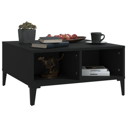 Couchtisch 60x60x30 cm verarbeitetes Holz schwarz