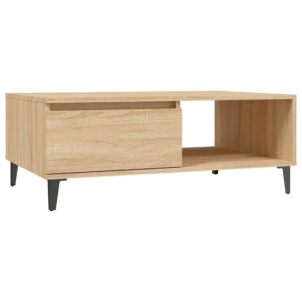 Couchtisch 90x60x35 cm verarbeitetes Holz Sonoma Eiche Farbe