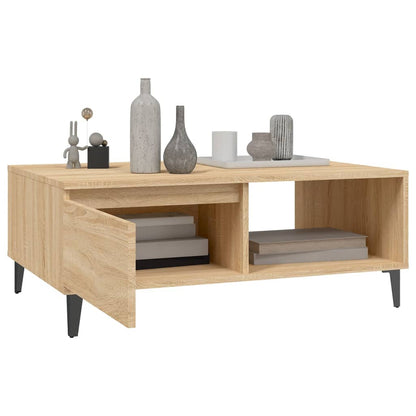 Couchtisch 90x60x35 cm verarbeitetes Holz Sonoma Eiche Farbe