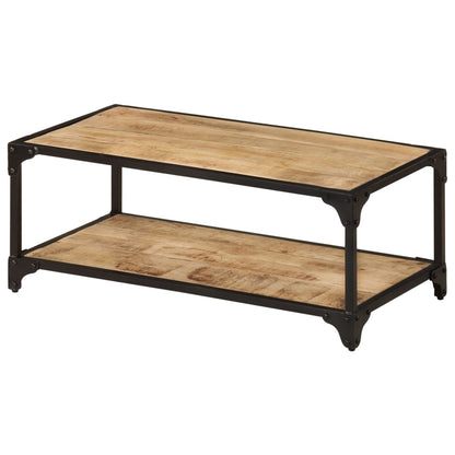 Couchtisch 90x45x35 cm massives raues Mangoholz