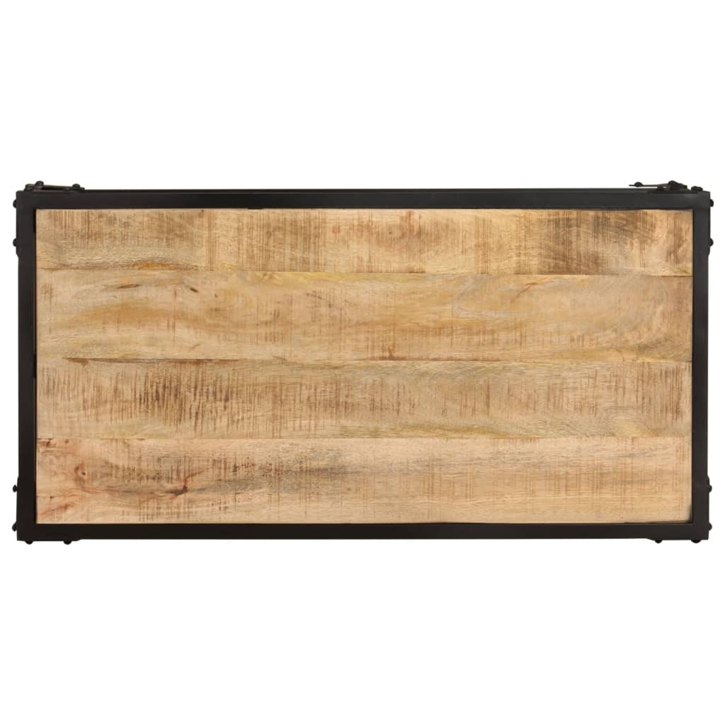 Couchtisch 90x45x35 cm massives raues Mangoholz