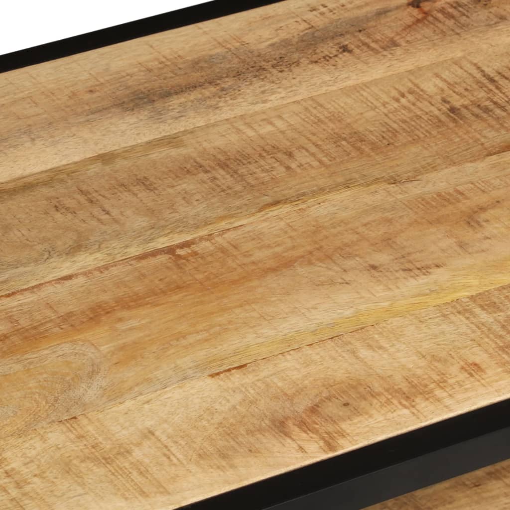Couchtisch 90x45x35 cm massives raues Mangoholz