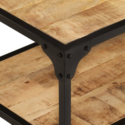 Couchtisch 90x45x35 cm massives raues Mangoholz