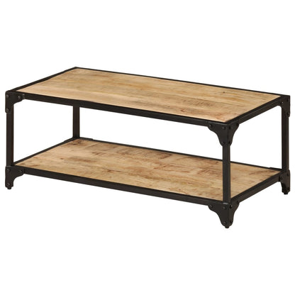 Couchtisch 90x45x35 cm massives raues Mangoholz