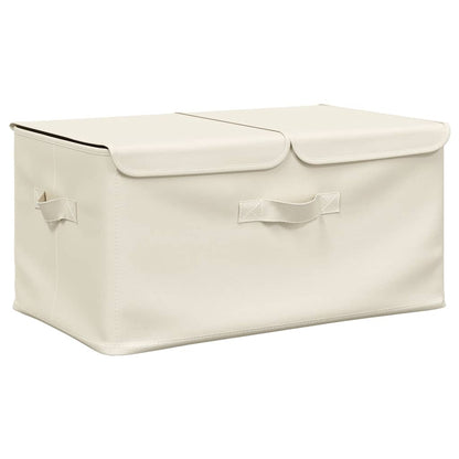 Aufbewahrungsboxen 2 Stk. 50x30x25 cm Stoff cremefarben