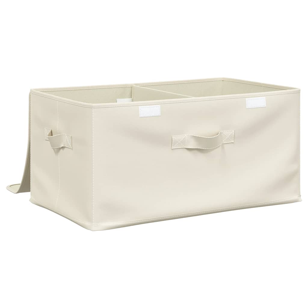 Aufbewahrungsboxen 2 Stk. 50x30x25 cm Stoff cremefarben