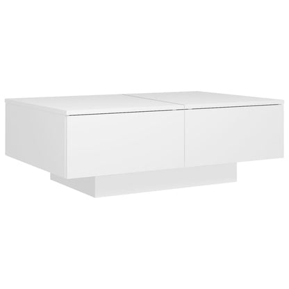 Couchtisch 90x60x31 cm verarbeitetes Holz weiß