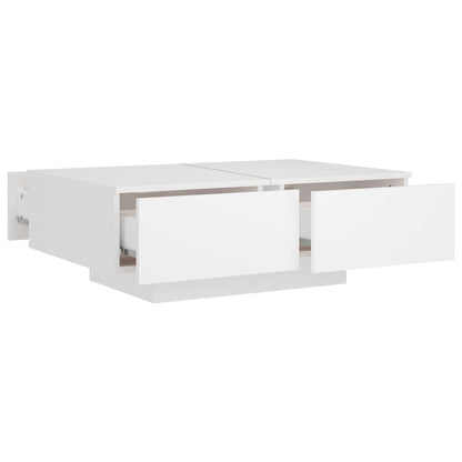 Couchtisch 90x60x31 cm verarbeitetes Holz weiß
