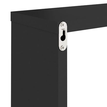 Wandregale Würfel 2 Stk. 30x15x30 cm schwarz