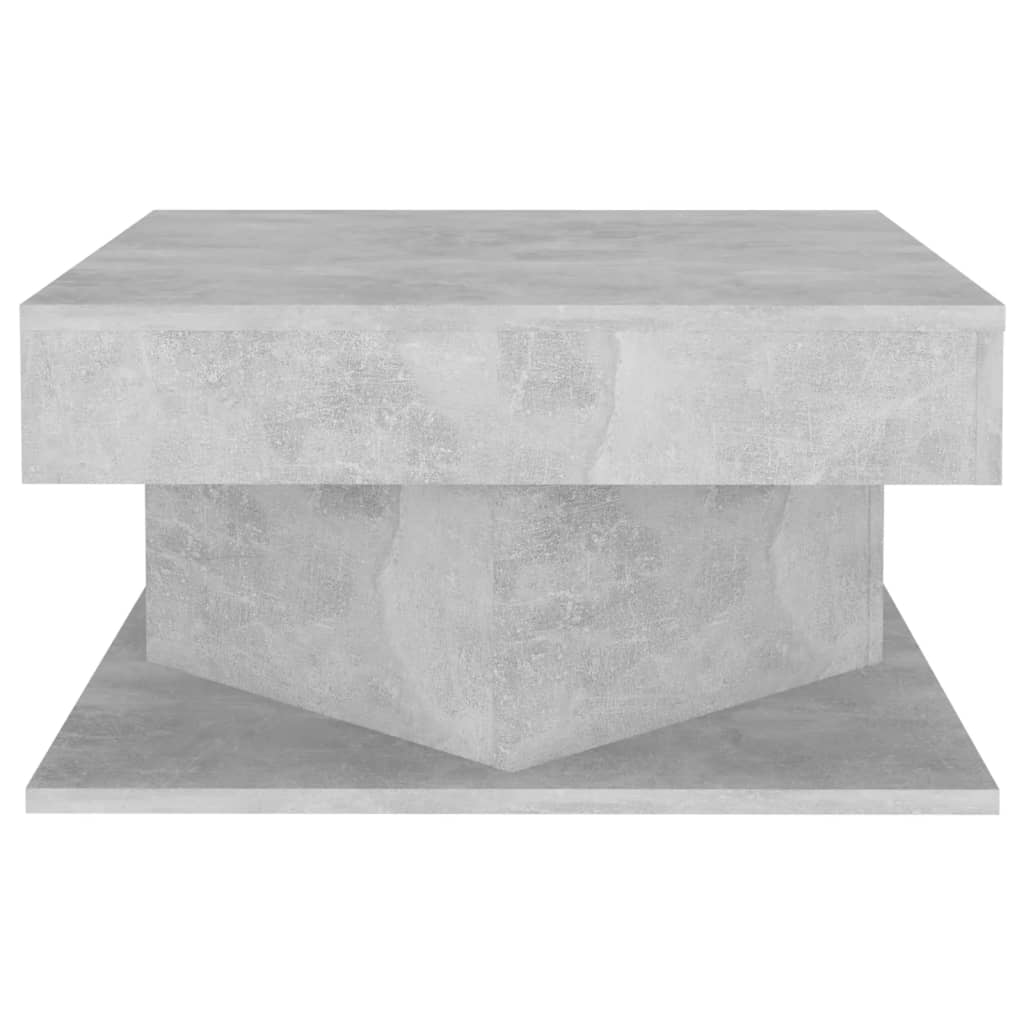 Couchtisch 57x57x30 cm verarbeitetes Holz Beton grau