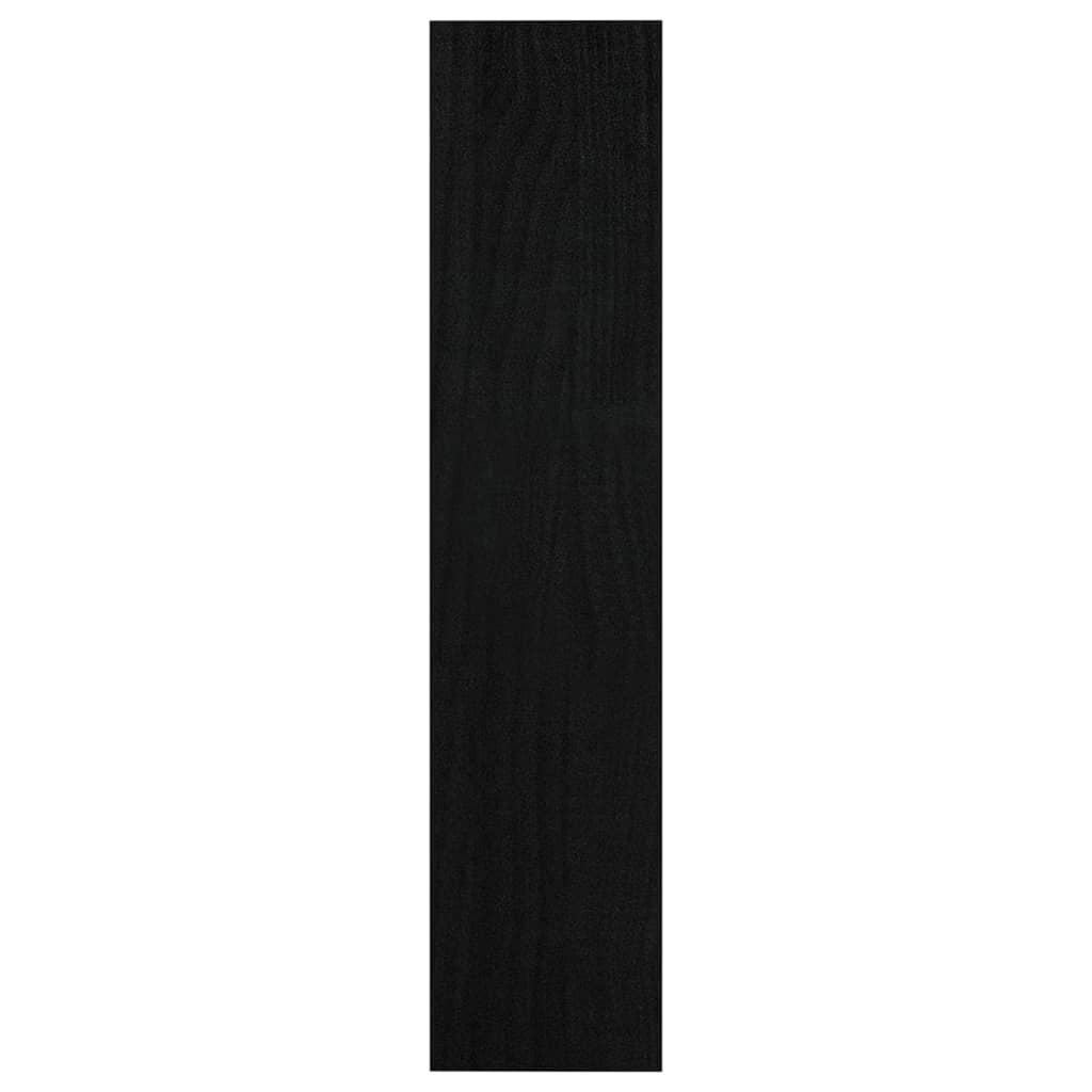 Bücherregal/Raumteiler 100x30x135,5 cm Kiefer Massivholz schwarz