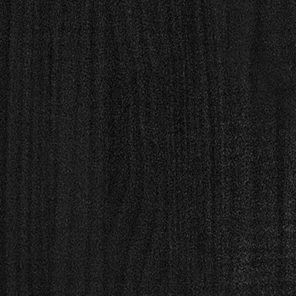 Bücherregal/Raumteiler 100x30x135,5 cm Kiefer Massivholz schwarz