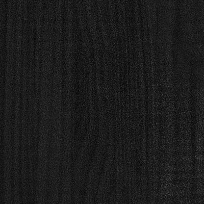 Bücherregal/Raumteiler 100x30x135,5 cm Kiefer Massivholz schwarz