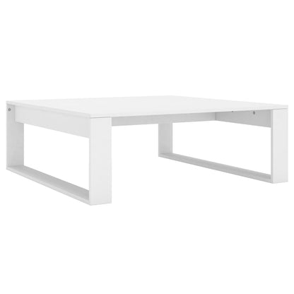 Couchtisch 100x100x35 cm verarbeitetes Holz weiß